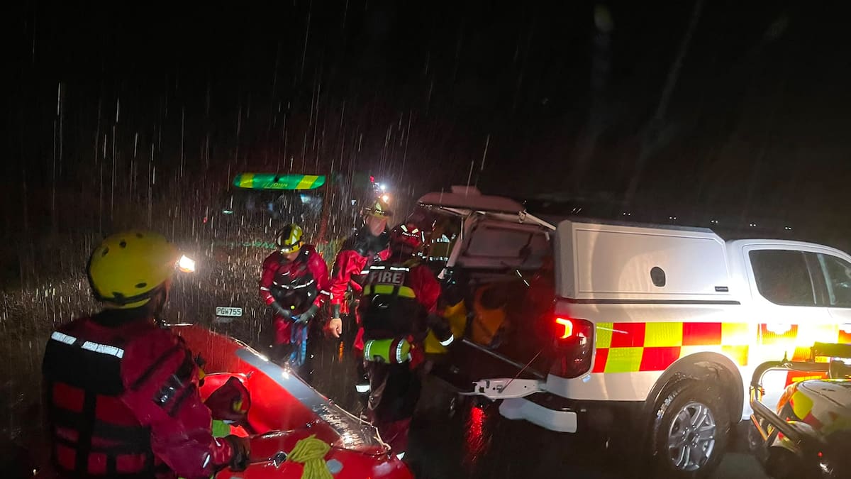 Fire crews save stranded motorist trapped four hours in Canterbury flood