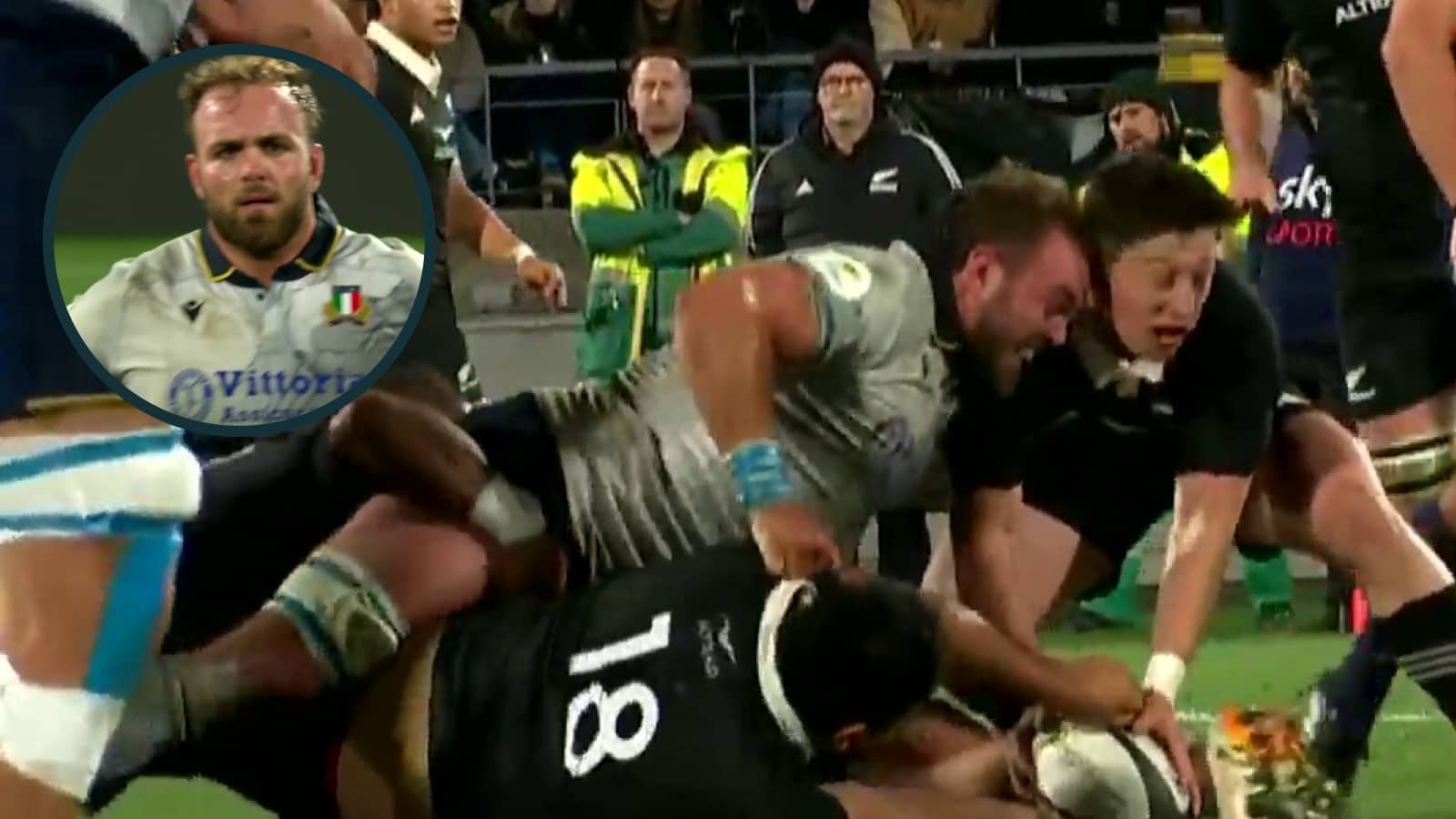 Italy star banned for reckless headbutt on All Blacks' Cam Rogiard