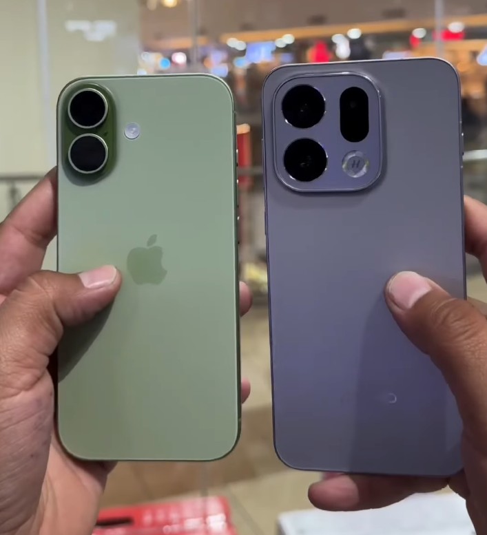 OPPO Find X9s vs iPhone 17 Design