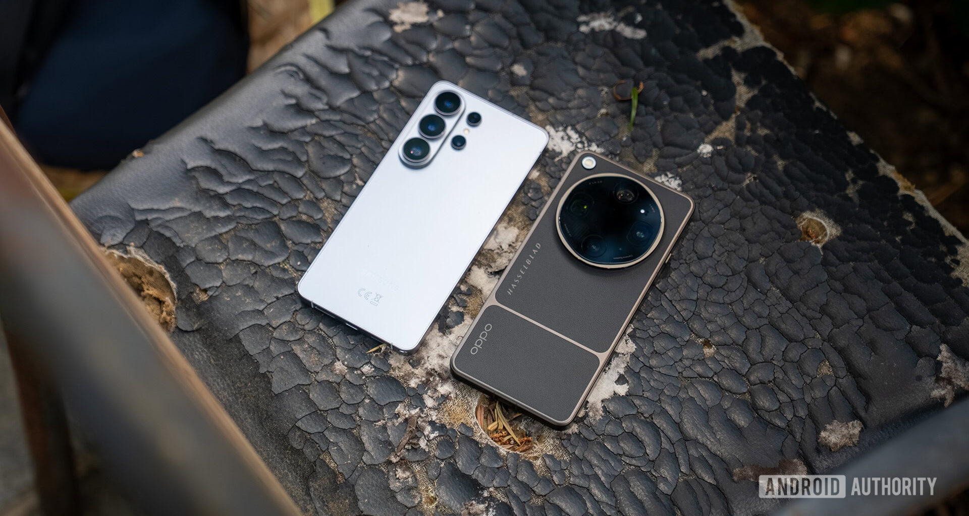 Oppo Find X9 Ultra lay down with Galaxy S26 Ultra