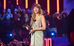 Taylor Swift accepts the Pop Album of the Year award onstage at the 2026 iHeartRadio Music Awards held at Dolby Theatre on March 26, 2026 in Los Angeles, California.