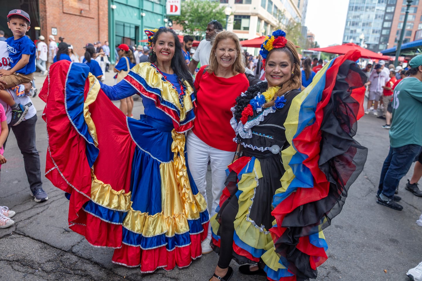 Smith visits Jersey Street before a game on Venezuelan Night at Fenway Park. She is most proud of moving the turnstiles back and making Jersey Street a pedestrian extension of the ballpark.