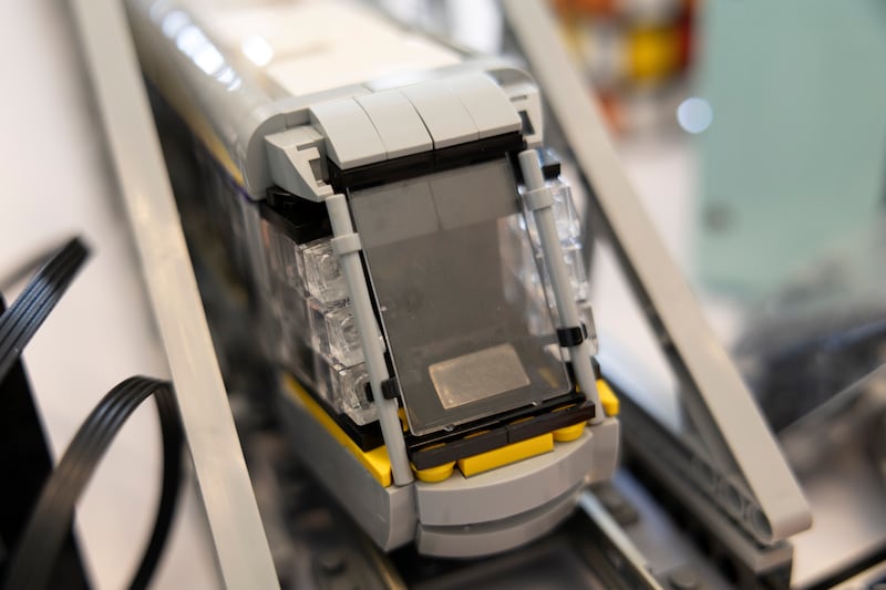 Brick Féile: David Fennell’s Lego Luas. Photograph: Chris Maddaloni