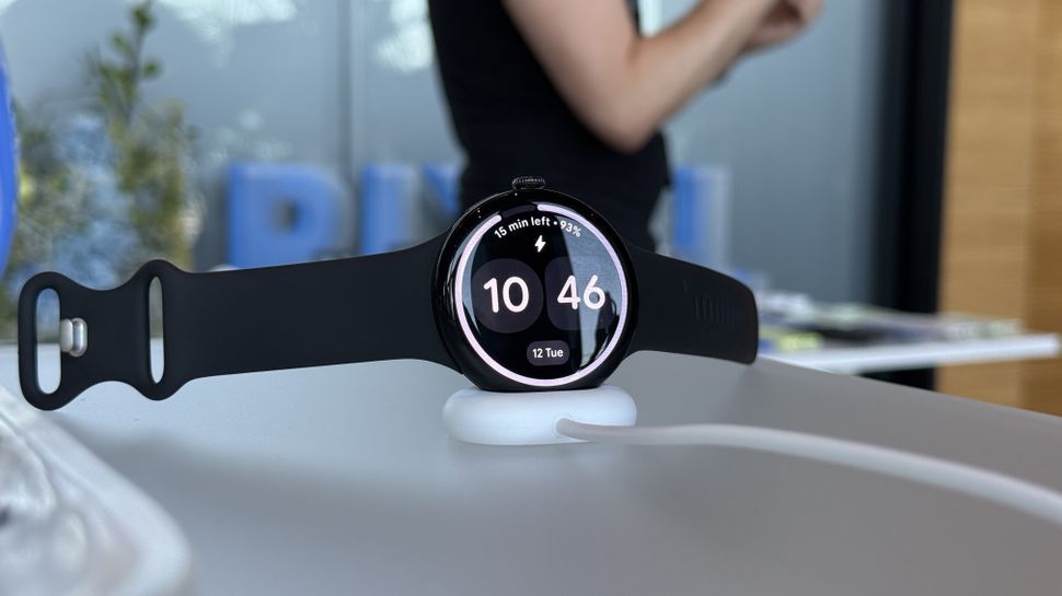 pixel watch 4 on charging stand