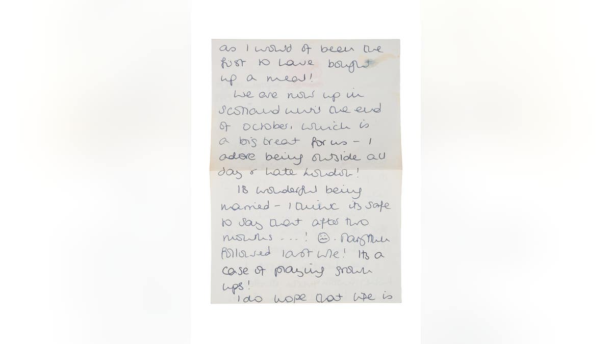 A lengthy handwritten letter from Princess Diana.