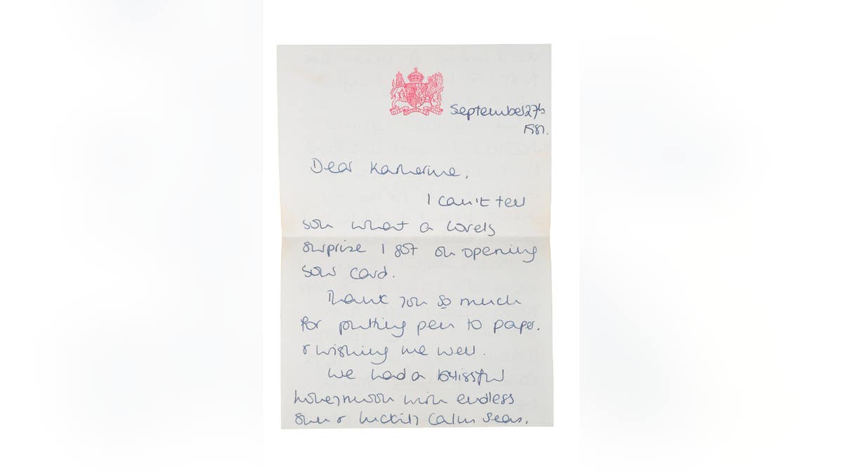 A lengthy handwritten letter from Princess Diana.