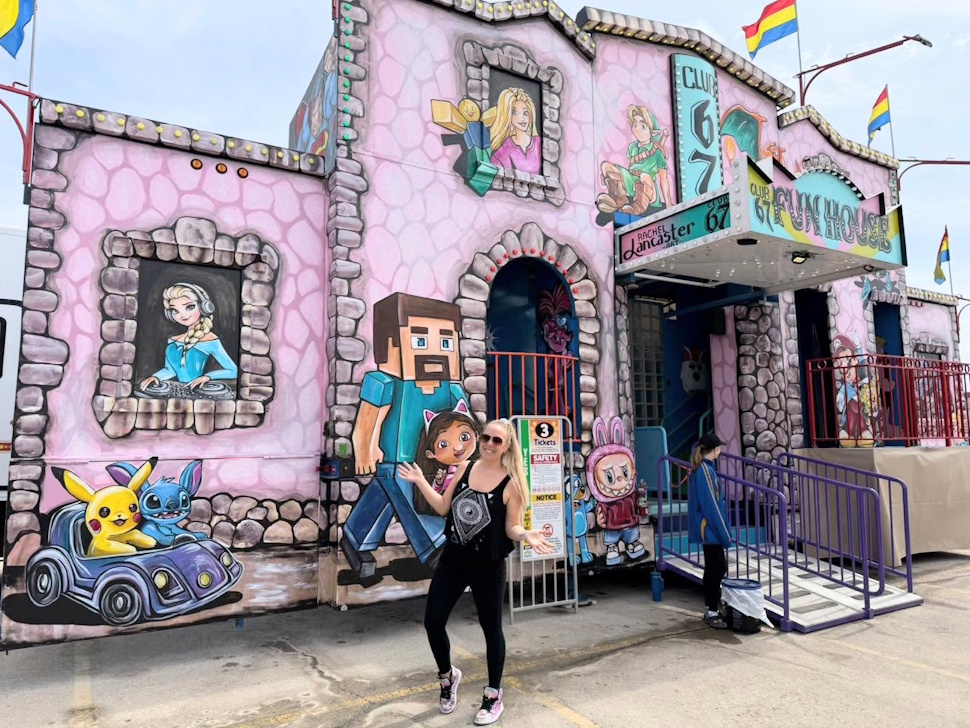 Mural artist Rachel Lancaster paints new life into Portage fair attraction - PortageOnline.com