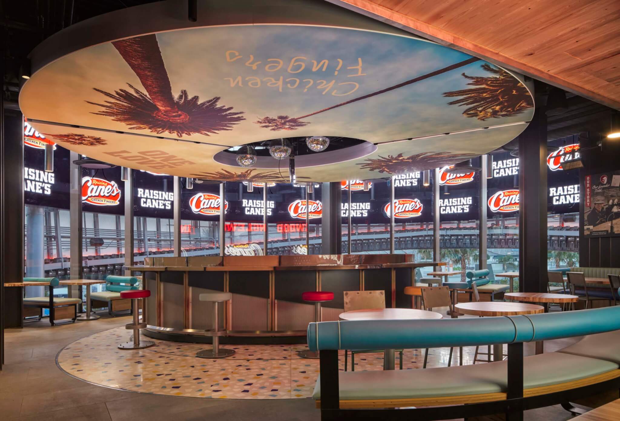 interior of Raising Cane's