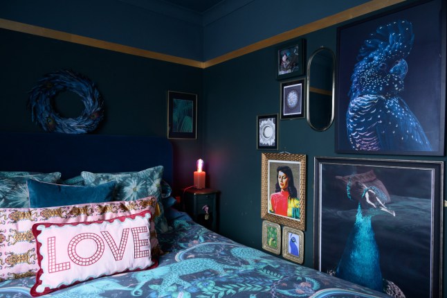 Interior designer Evelyn Lindley inside her one-bedroom flat in Marden, Kent.