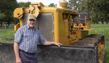 Vintage machinery fan restores classic 1953 Caterpillar D8 2U