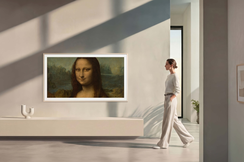 “Portrait of Lisa Gherardini, wife of Francesco del Giocondo, known as the Mona Lisa or La Gioconda” (1503–1519) by Leonardo da Vinci on The Frame