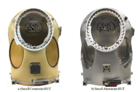 Images of the Hard Upper Torso component of spacesuits. Credit - S. Yarlagadda et al, “Exploration Extra-Vehicular Mobility Unit (xEMU): Composite Hard Upper Torso (CHUT) Development”