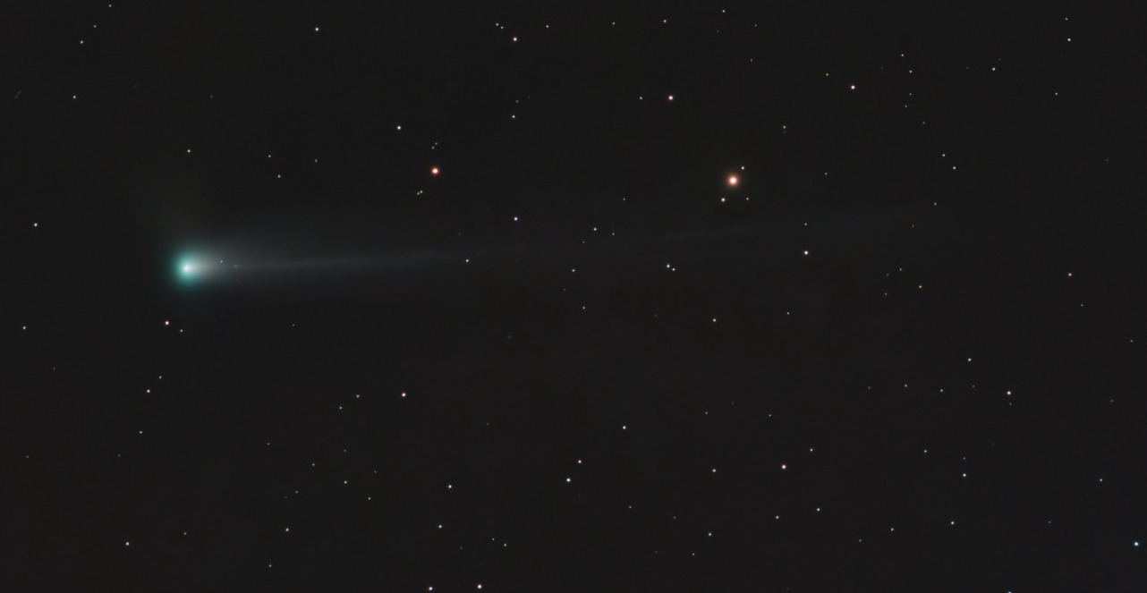 Ultra-long period comet C/2024 E1 Wierzchoś from February 6th, 2026. Image credit: Andrew VP. Used with permission.