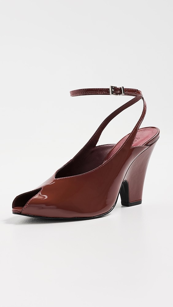 Liv Peep Toe Heels - Wine Berry