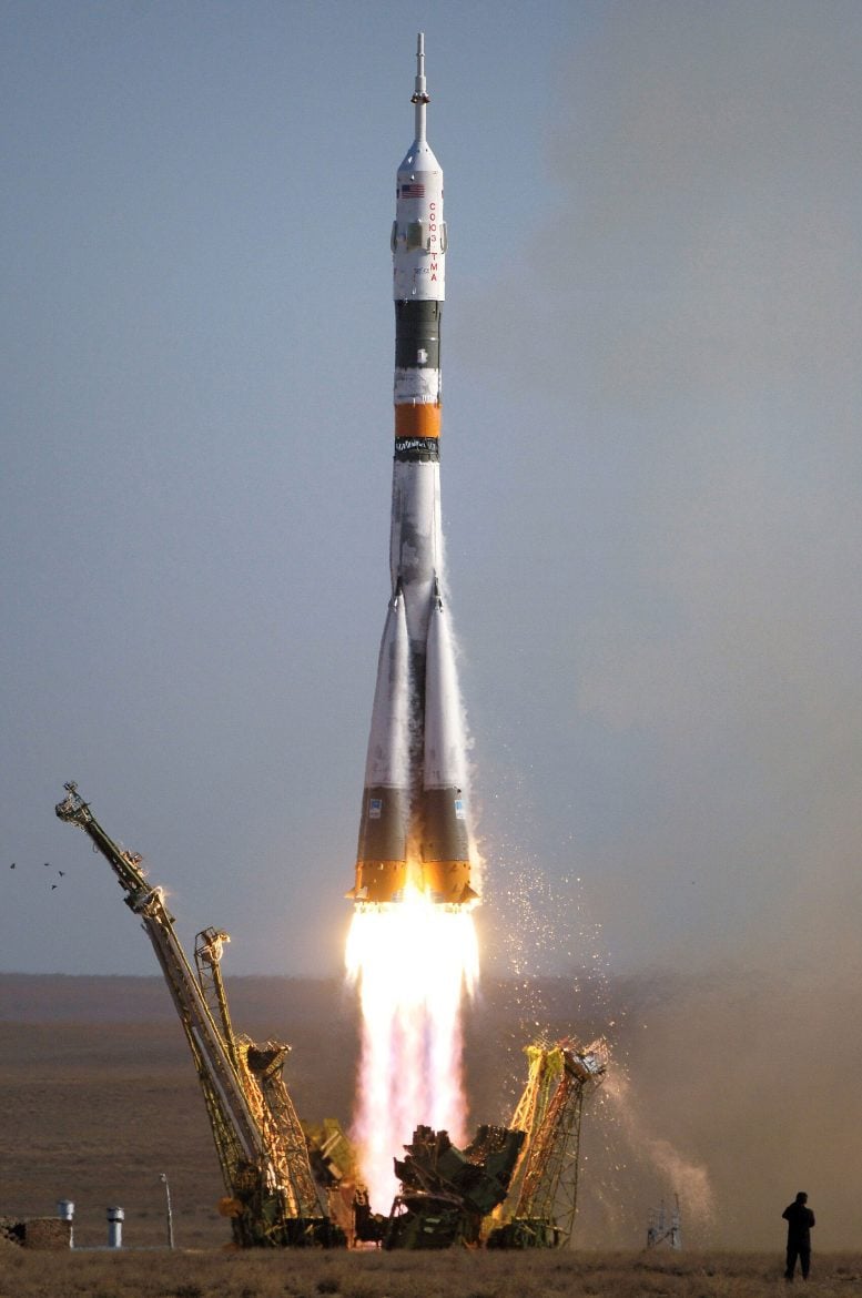 Soyuz FG Rocket Launch From Gagarin’s Start Baikonur Cosmodrome