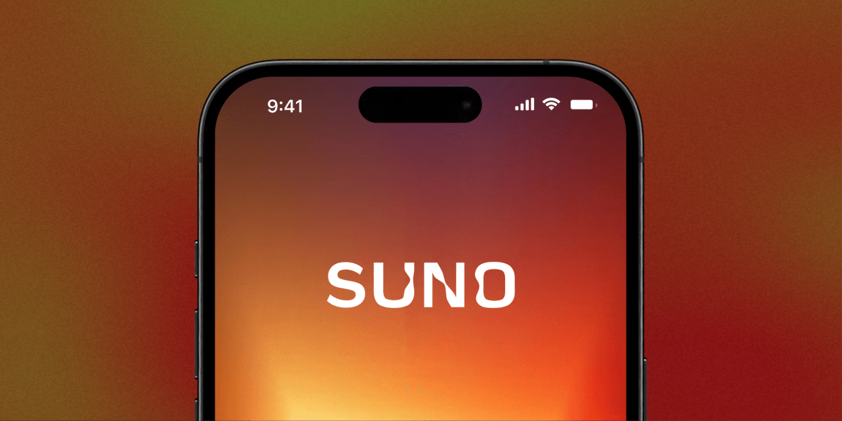 Suno logo on smartphone screen