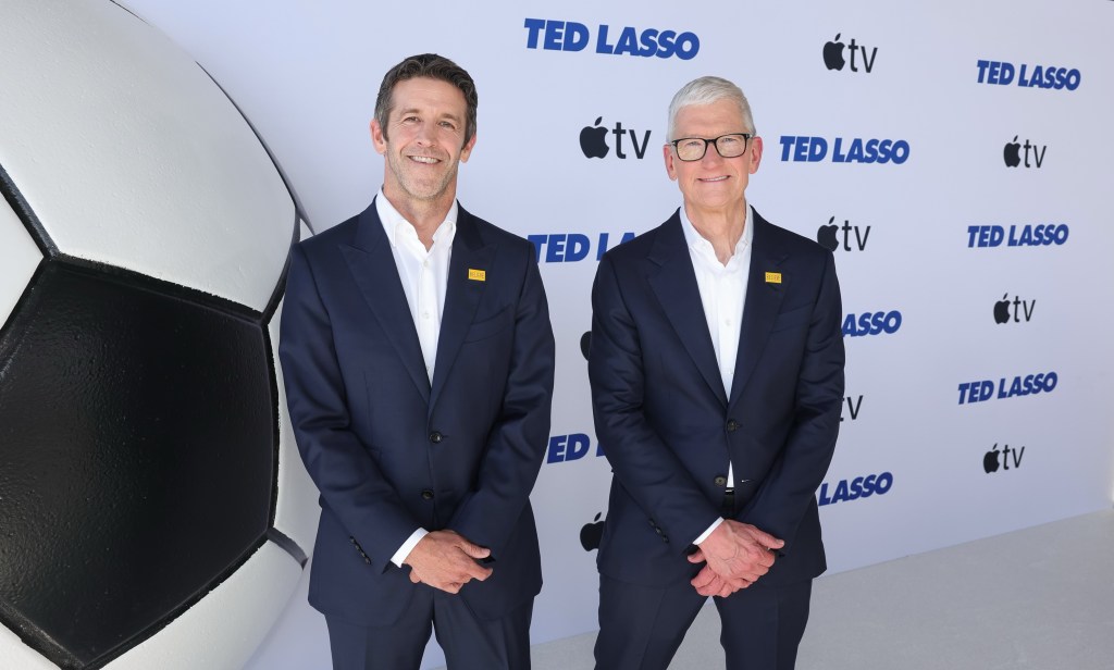 Apple's Tim Cook & John Ternus Talk CEO Transition At 'Ted Lasso' Premiere