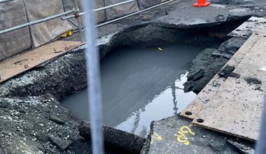 Giant sinkhole opens on Auckland street