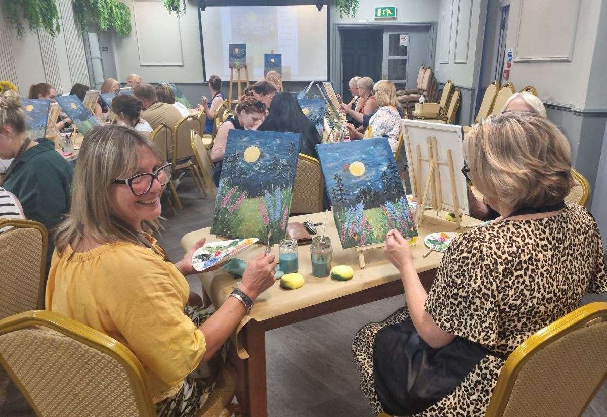 A change in artistic direction for Sip and Paint event in Stamford