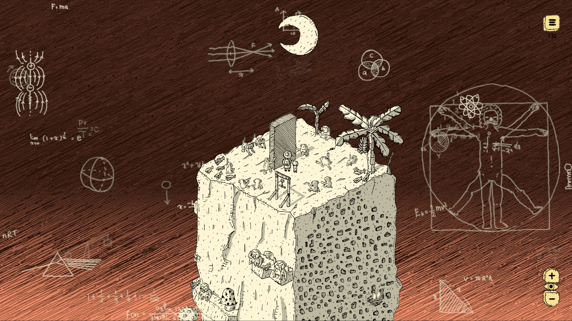 Artwork from hand-drawn indie game Finding Polka