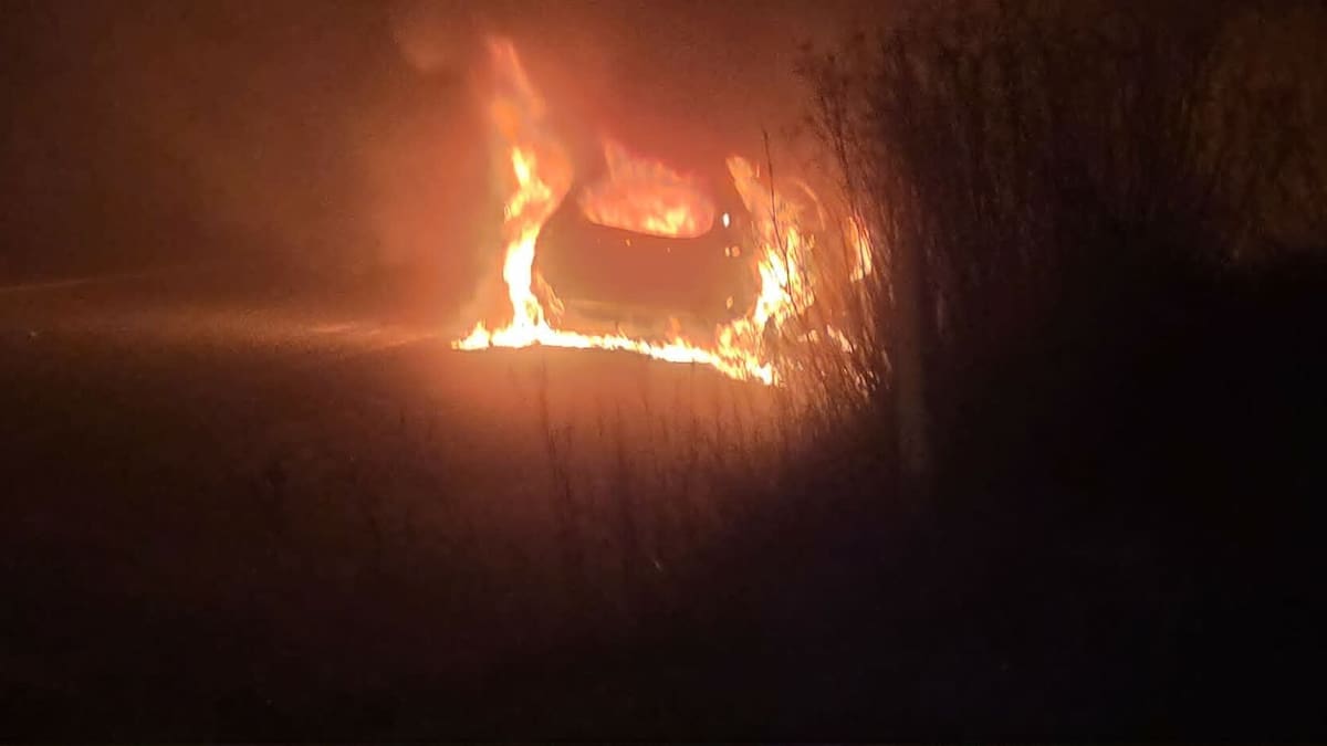 Mystery after flames engulf car on State Highway 2 near Hastings