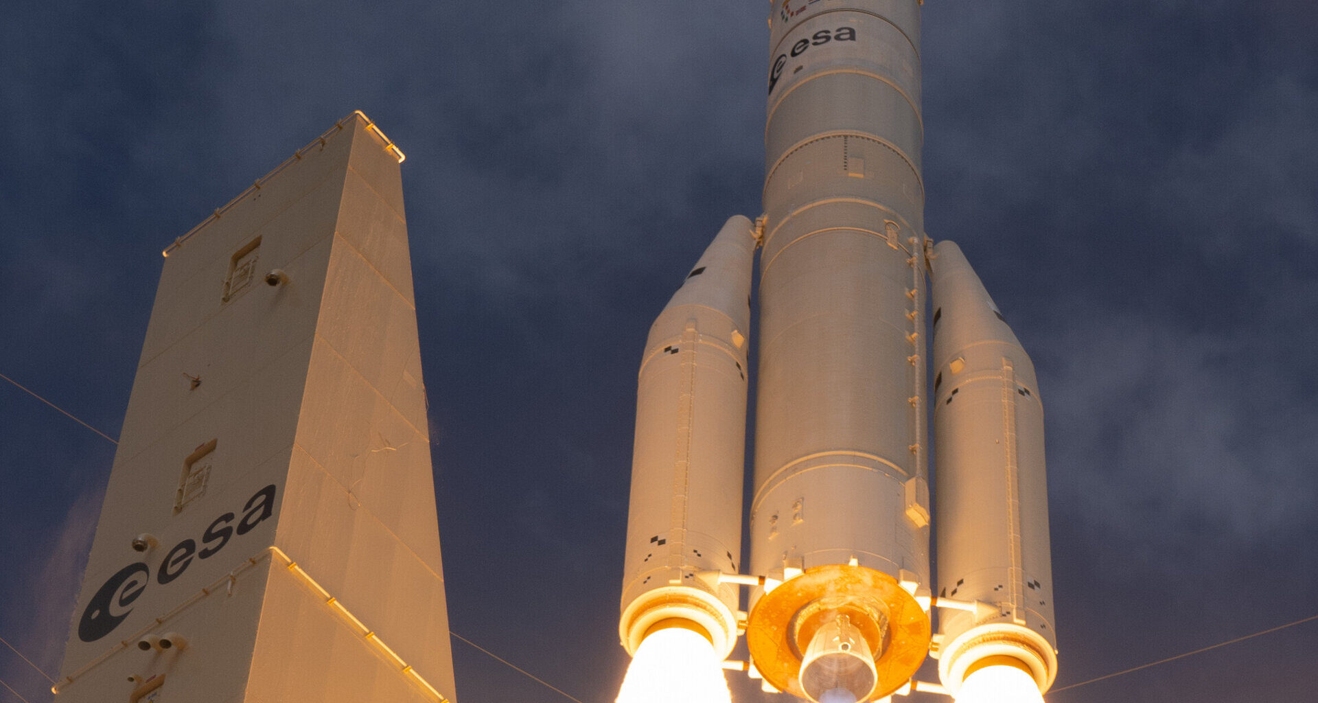 Vertical liftoff as Ariane 6 takes flight for the first time