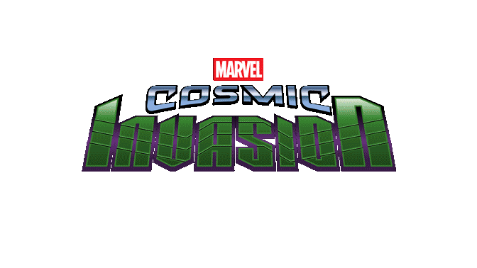 Marvel Cosmic Invasion logo design iterations