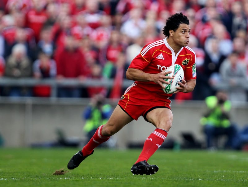 Doug Howlett in action for Munster in 2010. Photograph: James Crombie/Inpho