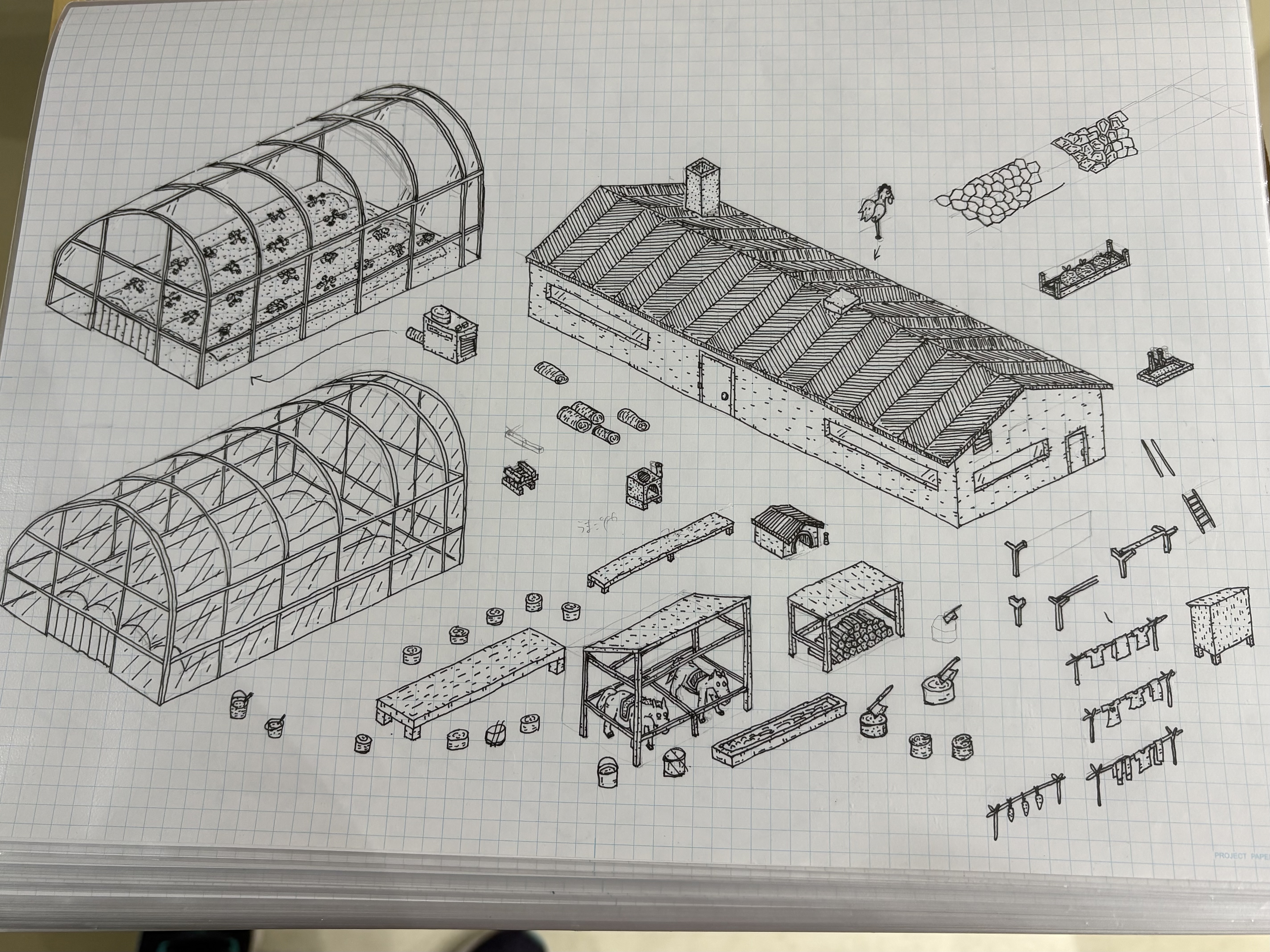 Artwork from hand-drawn indie game Finding Polka