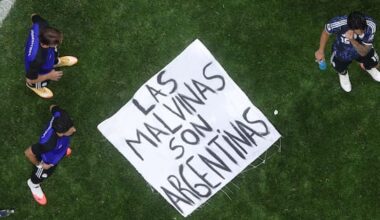UK urges FIFA to investigate Argentina over Falklands banner at World Cup