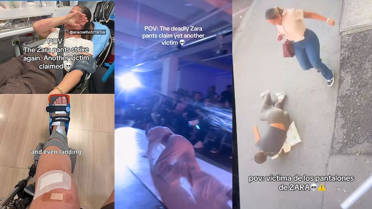 A compilation of people from the internet who have fallen due to the pants. 