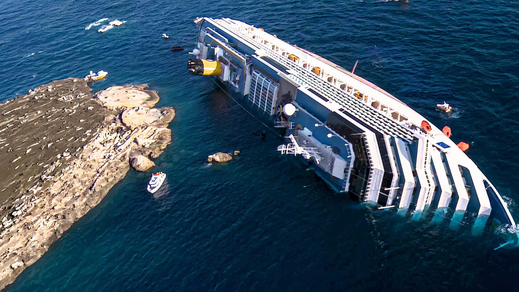 A cruise ship on its side in Shipwrecked: Nightmare at Sea.