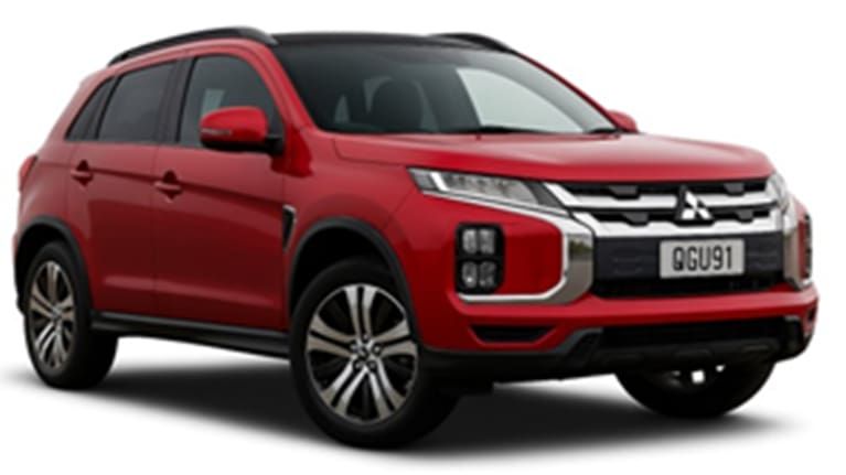 A police artist's impressions of a red Mitsubishi ASX being sought in the case, with the registration QGU91.