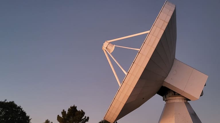 A radio telescope at Yebes Observatory in Yebes, Spain. (Source: Pablo de Vicente via AP)