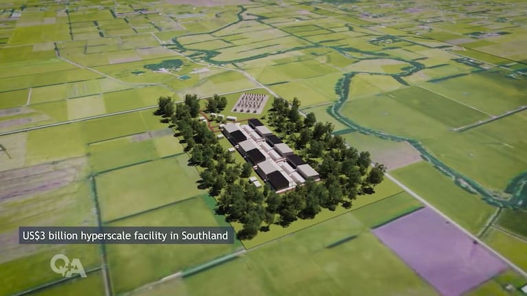 A rendering of the US$3 billion hyperscale facility in Southland.