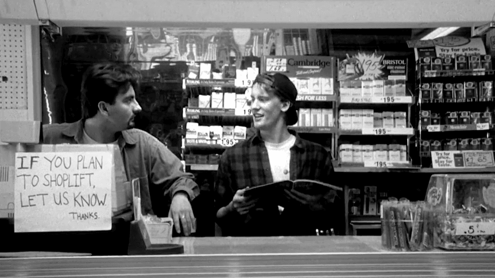 A scene from the 1994 cult classic comedy film Clerks