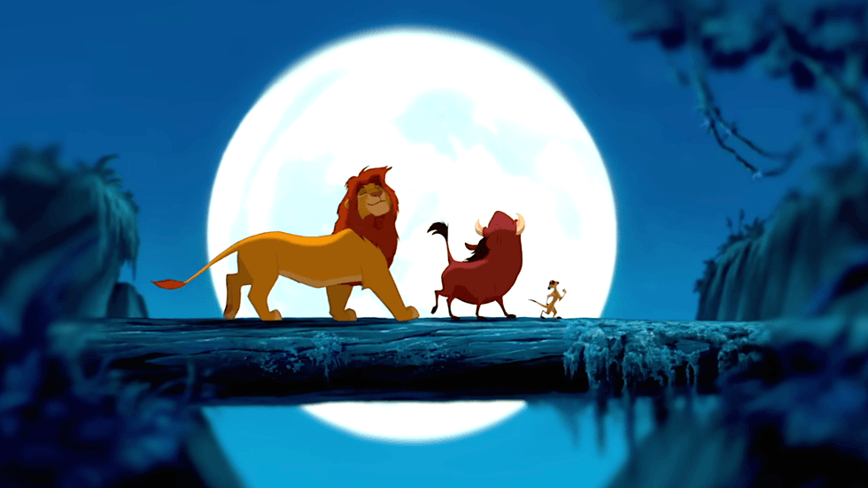 A still from the 1994 Disney animated film The Lion King
