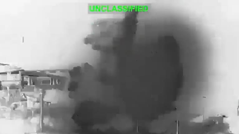 A tower at Iran’s Chabahar port is struck by US forces.