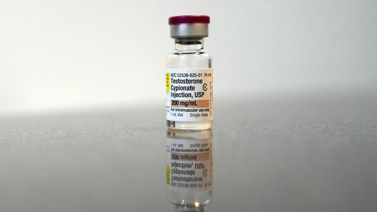 A vial of testosterone cypionate.