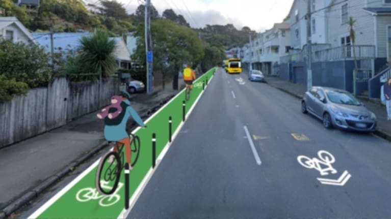 A Wellington City Council illustration of the project from before it was built.