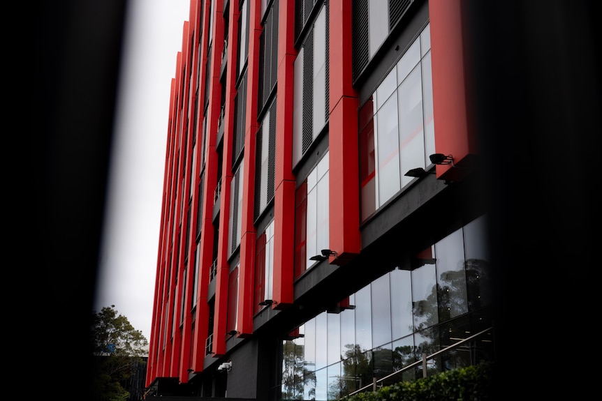 Big building with red walls