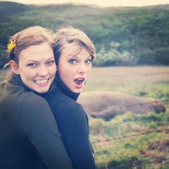 Kloss and Swift’s friendship dates back to 2013, but they seem to have hit a roadblock as Swift didn’t attend Kloss’ wedding to Kushner. (Seen here: Kloss and Swift in 2014.) Karlie Kloss/Instagram