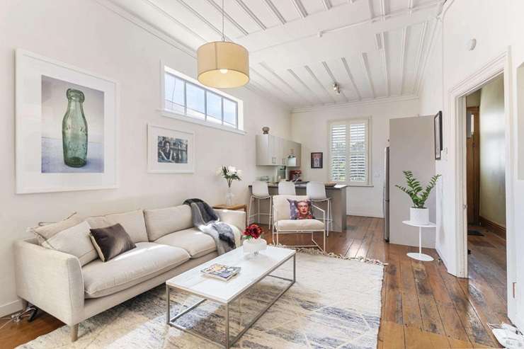 The three-bedroom villa for sale at 127 John Street, in Auckland's Ponsonby. It is heading to auction with a declared reserve of under <img.3m. Photo / Supplied