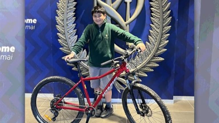 Adam reunited with his bike.