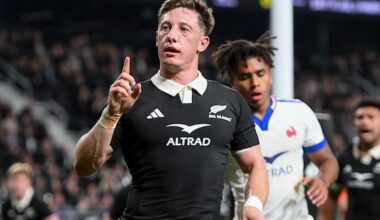 Recap: All Blacks secure first win in Rennie era with tight win over France