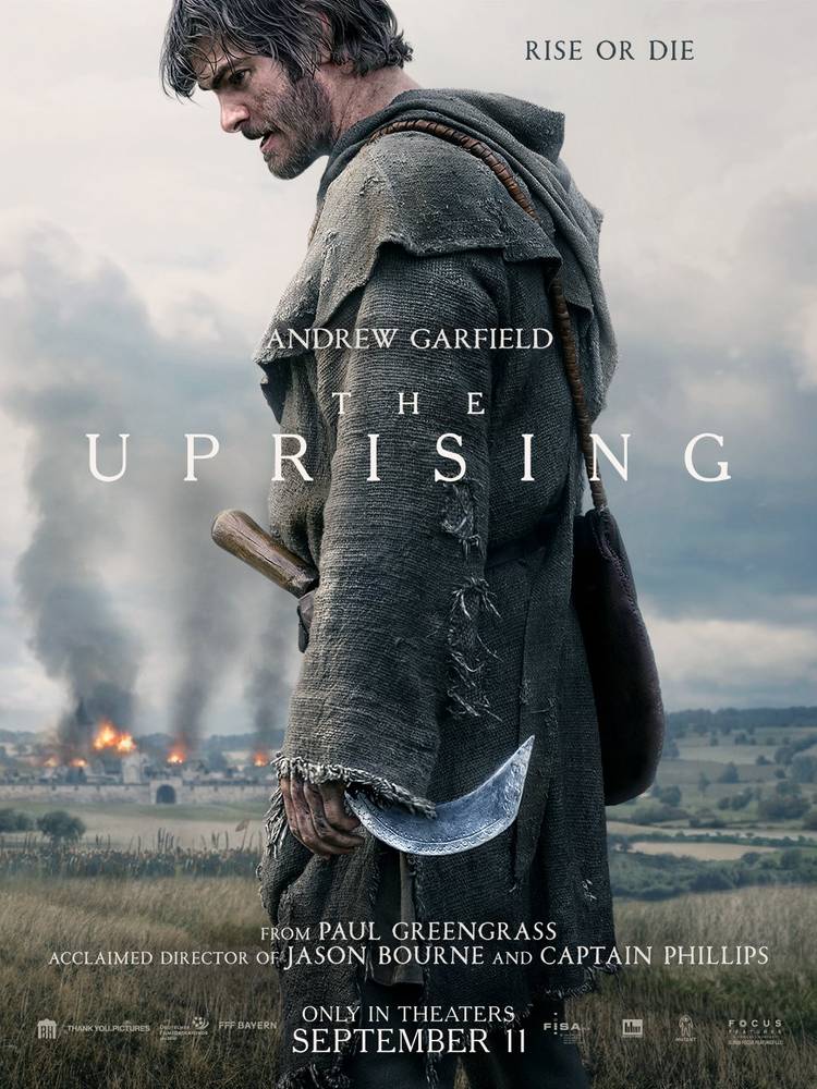 Andrew Garfield in 'The Uprising' movie poster.