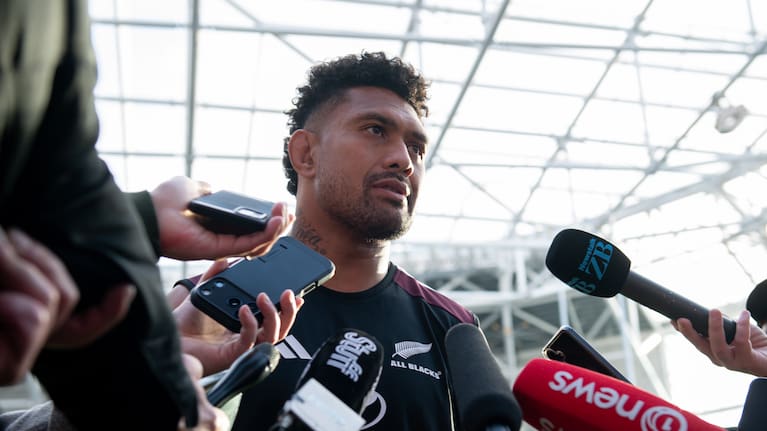 Ardie Savea during the All Blacks Captains run at One NZ Stadium