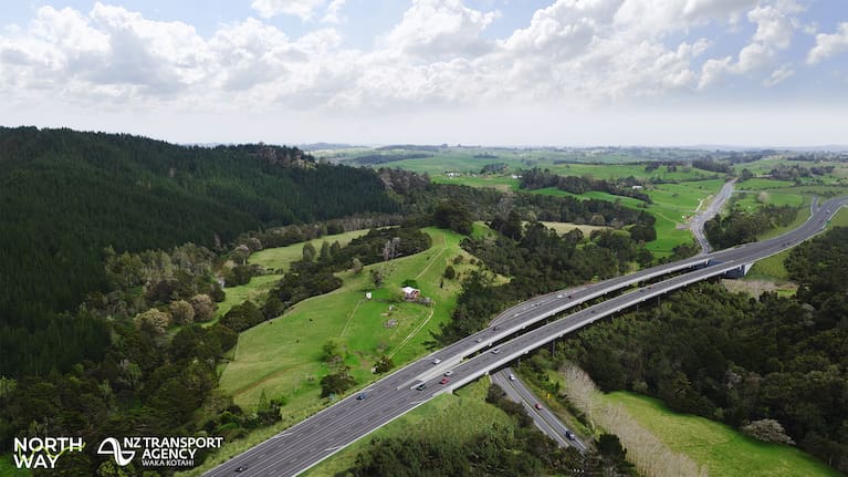 Artist's visualisations of the Warkworth to Te Hana route.