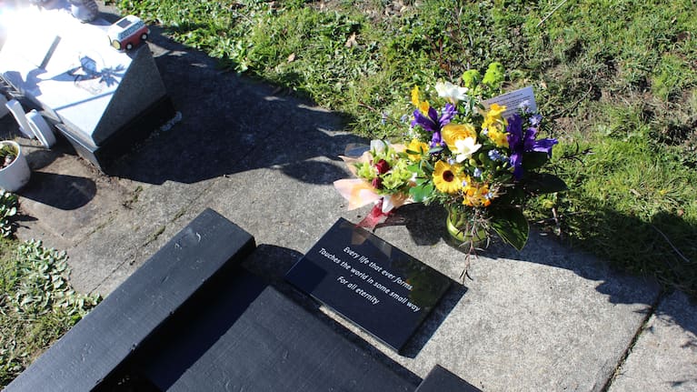 Baby Doe's plaque was donated by local business Artisan Memorials. Etheridge thanked all the people who had donated time and resource towards the service.