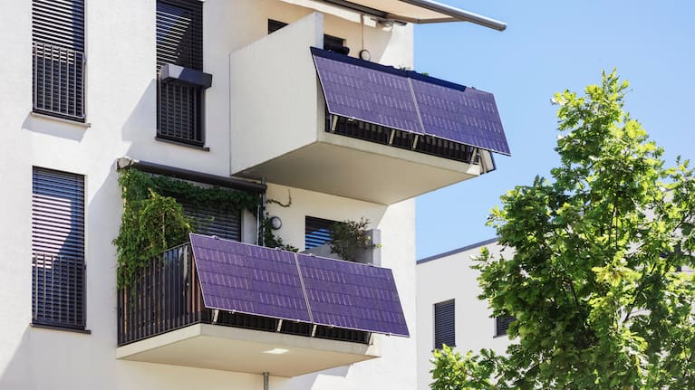 Balcony Solar Panel Station of Modern Residential Apartment Building (File image).